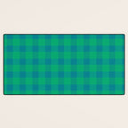 Retro Green Gingham Desk Mat Gallery Image 3
