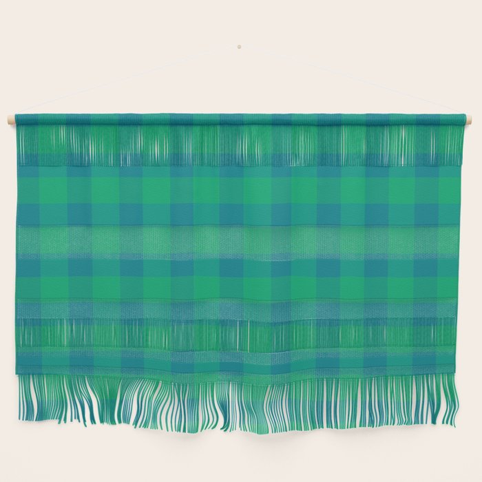 Retro Green Gingham Wall Hanging Gallery Image 1