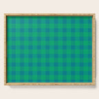 Retro Green Gingham Serving Tray Gallery Image 1