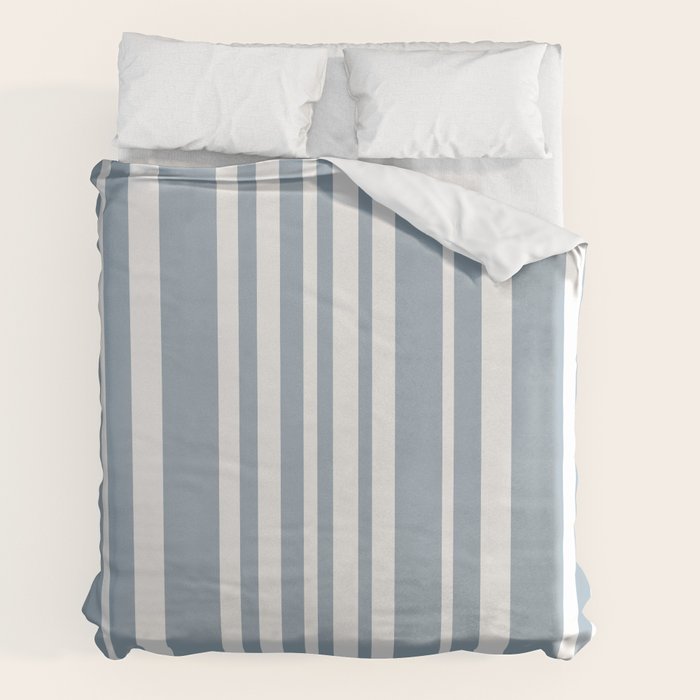 Classic Stripes XXXVI - Natural Blue  Duvet Cover Gallery Image 2