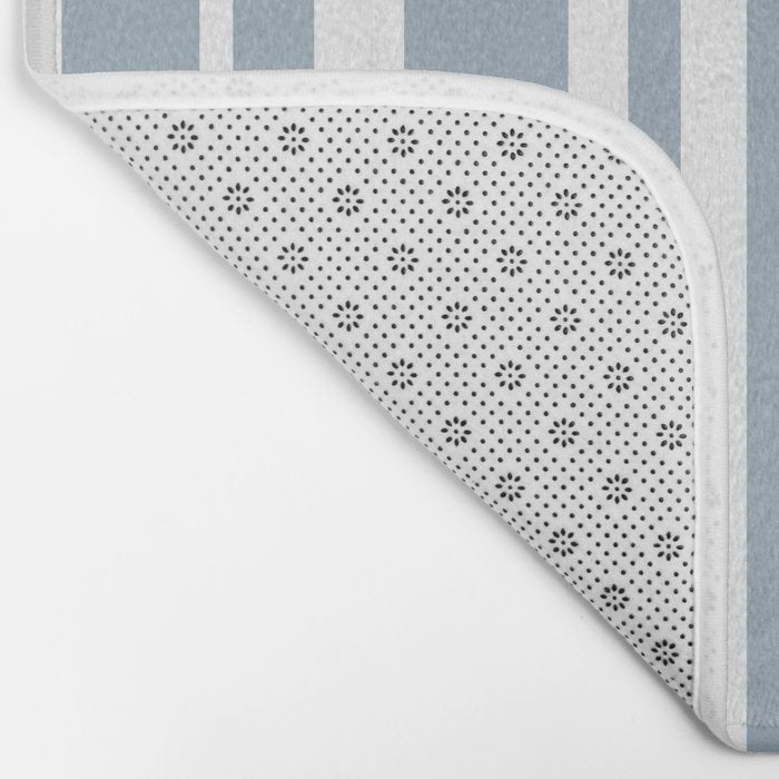 Classic Stripes XXXVI - Natural Blue  Bath Mat Gallery Image 2