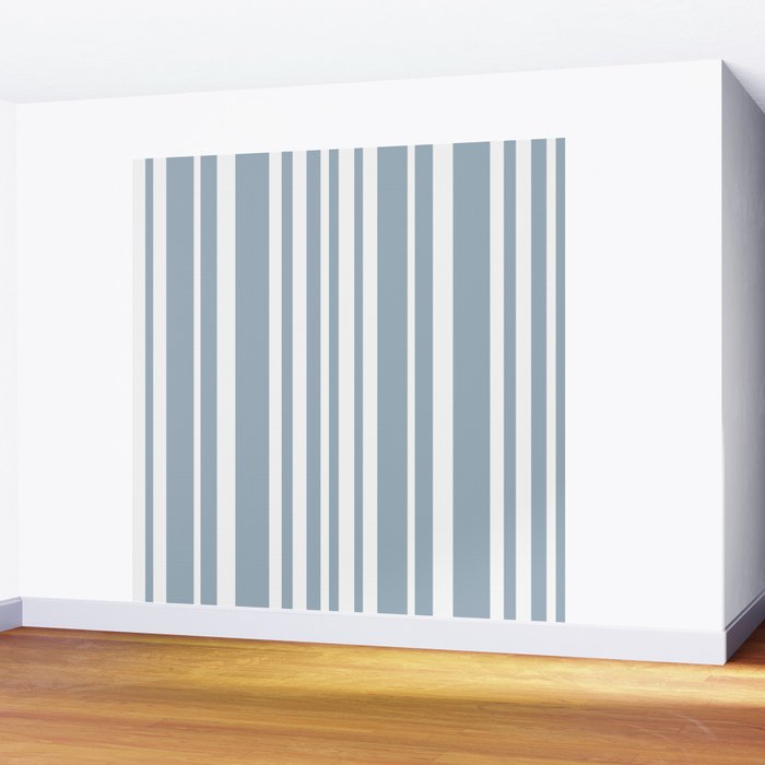 Classic Stripes XXXVI - Natural Blue  Wall Mural Gallery Image 2