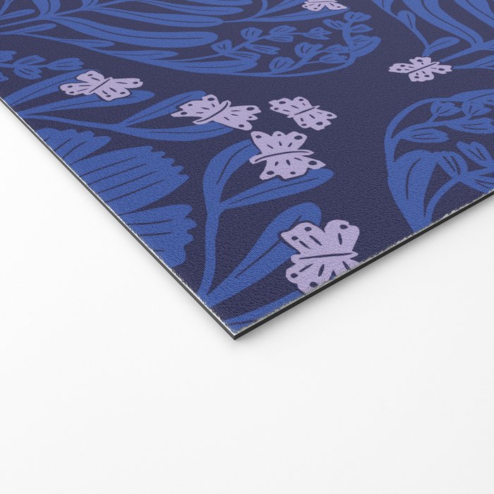 Butterflies and blossom blues pattern Welcome Mat Gallery Image 2