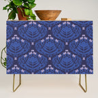 Butterflies and blossom blues pattern Credenza Gallery Image 1
