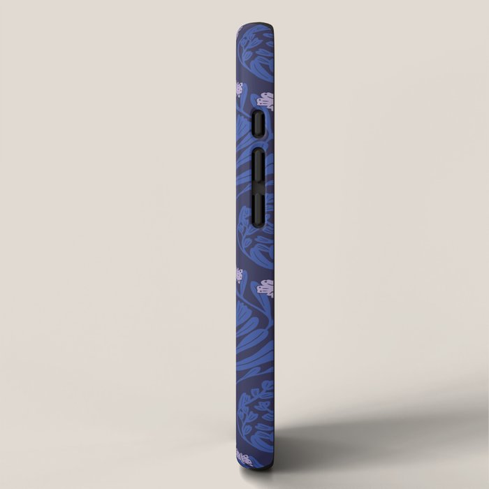 Butterflies and blossom blues pattern iPhone Case Gallery Image 2