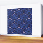 Butterflies and blossom blues pattern Wall Mural Gallery Image 2