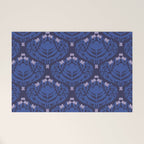 Butterflies and blossom blues pattern Welcome Mat Gallery Image 1