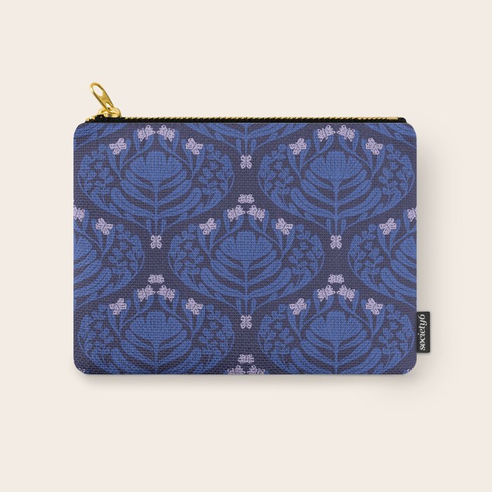 Butterflies and blossom blues pattern Carry All Pouch Gallery Image 1