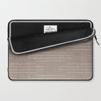 Minimalist, Boho, Line Art in Stone Beige Laptop Sleeve Gallery Image 2