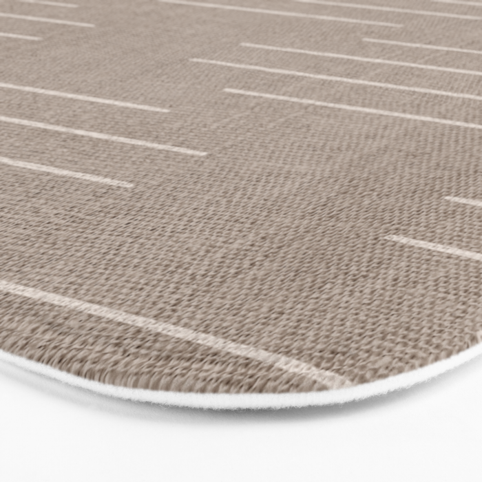 Minimalist, Boho, Line Art in Stone Beige Bath Mat Gallery Image 3