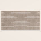 Minimalist, Boho, Line Art in Stone Beige Desk Mat Gallery Image 3