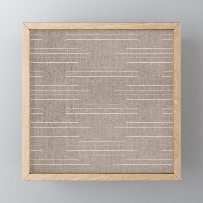 Minimalist, Boho, Line Art in Stone Beige Mini Art Print Gallery Image 1