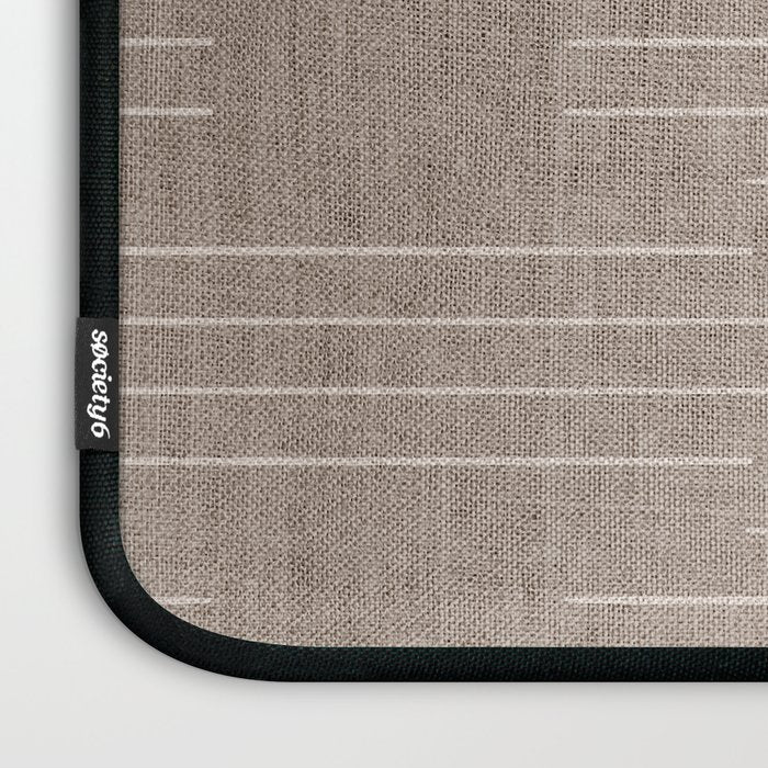 Minimalist, Boho, Line Art in Stone Beige Laptop Sleeve Gallery Image 3