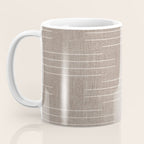 Minimalist, Boho, Line Art in Stone Beige Coffee Mug Gallery Image 3