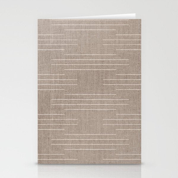 Minimalist, Boho, Line Art in Stone Beige Stationery Card Gallery Image 2