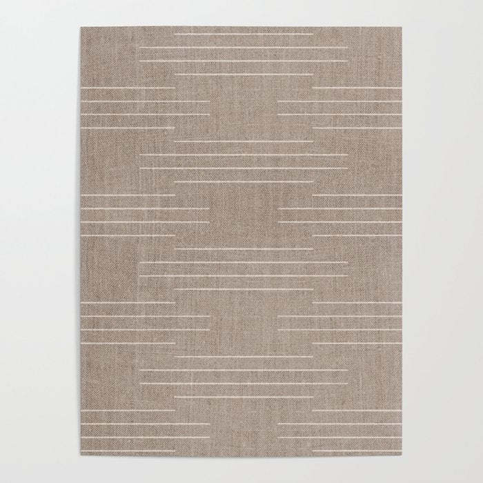 Minimalist, Boho, Line Art in Stone Beige Poster Gallery Image 1