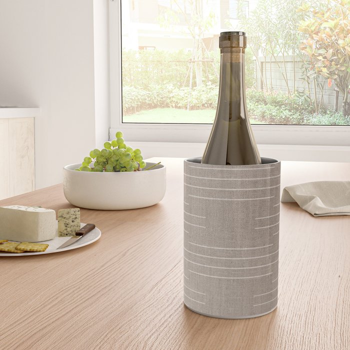 Minimalist, Boho, Line Art in Stone Beige Wine Chiller Gallery Image 4