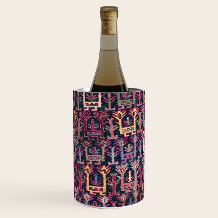 Khamseh Shahsavan Sumakh Azerbaijan Persian Tribal Bag Print Wine Chiller Gallery Image 1