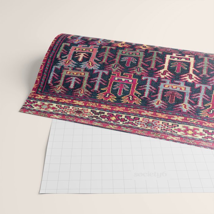 Khamseh Shahsavan Sumakh Azerbaijan Persian Tribal Bag Print Wrapping Paper Gallery Image 2