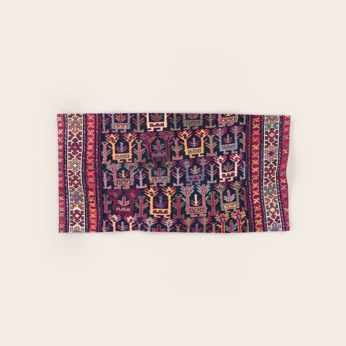 Khamseh Shahsavan Sumakh Azerbaijan Persian Tribal Bag Print Bath Towel Gallery Image 1