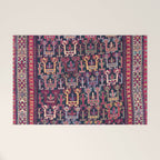 Khamseh Shahsavan Sumakh Azerbaijan Persian Tribal Bag Print Welcome Mat Gallery Image 1