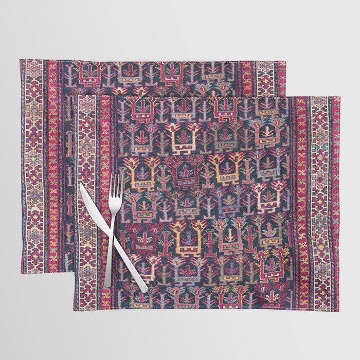 Khamseh Shahsavan Sumakh Azerbaijan Persian Tribal Bag Print Placemat Gallery Image 1