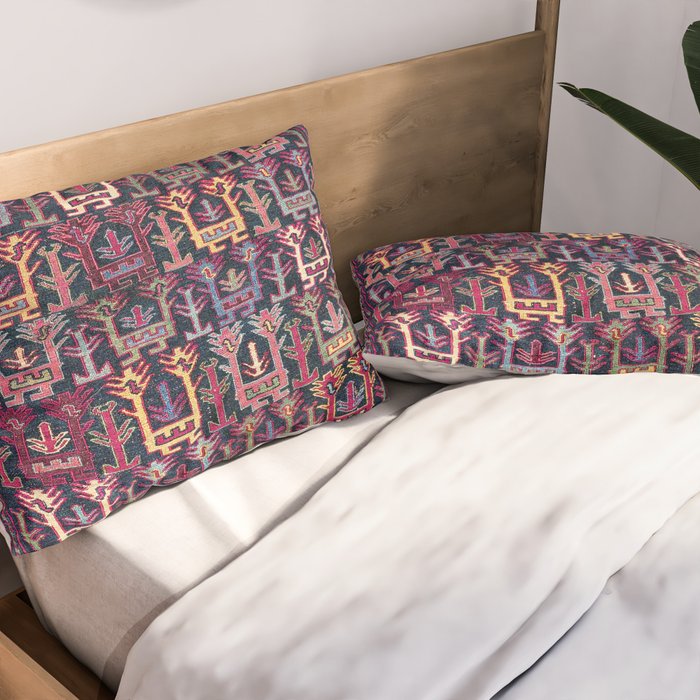 Khamseh Shahsavan Sumakh Azerbaijan Persian Tribal Bag Print Pillow Sham Gallery Image 2