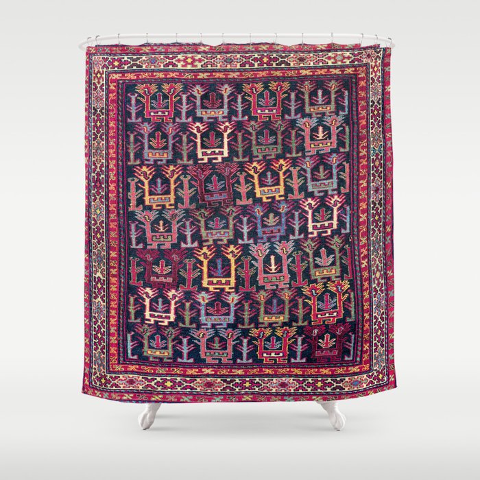 Khamseh Shahsavan Sumakh Azerbaijan Persian Tribal Bag Print Shower Curtain Gallery Image 1