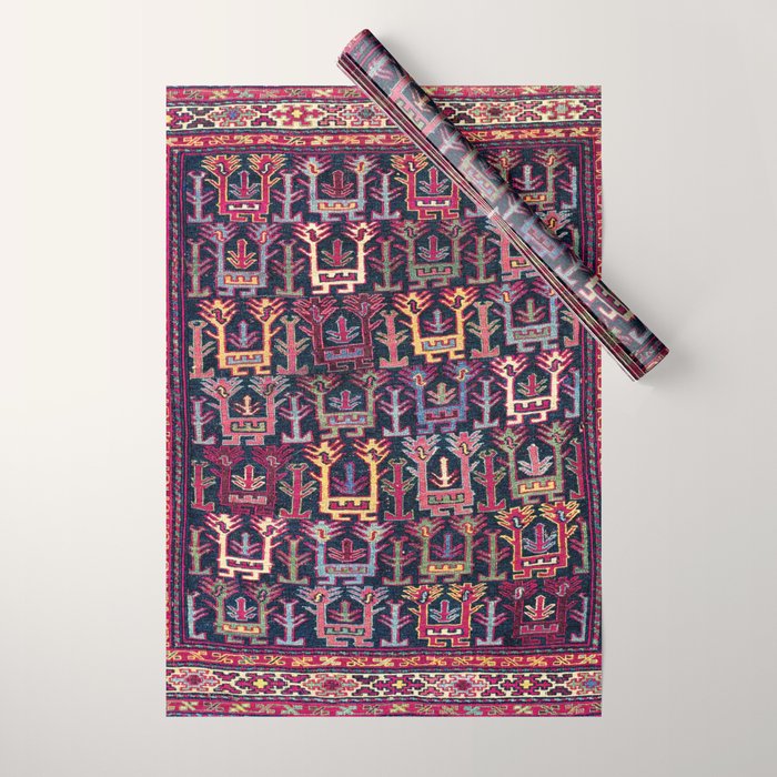 Khamseh Shahsavan Sumakh Azerbaijan Persian Tribal Bag Print Wrapping Paper Gallery Image 1