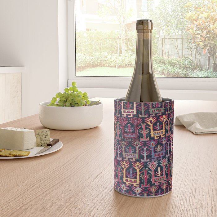 Khamseh Shahsavan Sumakh Azerbaijan Persian Tribal Bag Print Wine Chiller Gallery Image 4