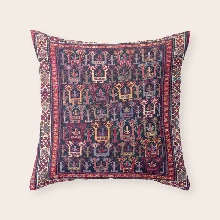 Khamseh Shahsavan Sumakh Azerbaijan Persian Tribal Bag Print Throw Pillow Gallery Image 1