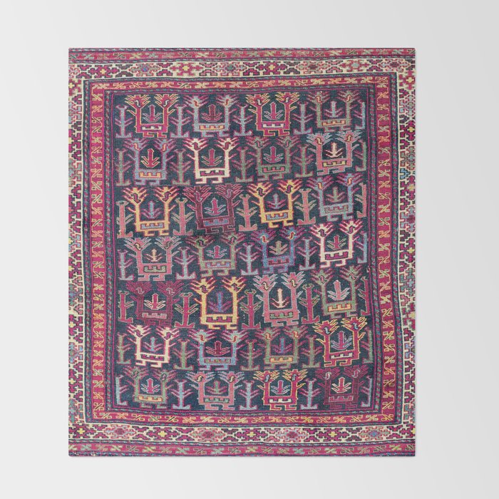 Khamseh Shahsavan Sumakh Azerbaijan Persian Tribal Bag Print Throw Blanket Gallery Image 2