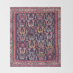 Khamseh Shahsavan Sumakh Azerbaijan Persian Tribal Bag Print Throw Blanket Gallery Image 2