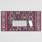 Khamseh Shahsavan Sumakh Azerbaijan Persian Tribal Bag Print Desk Mat Gallery Image 1
