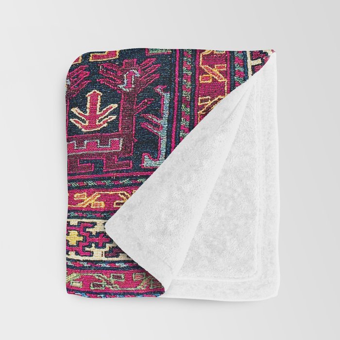 Khamseh Shahsavan Sumakh Azerbaijan Persian Tribal Bag Print Throw Blanket Gallery Image 3