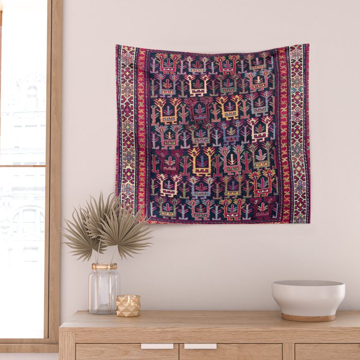 Khamseh Shahsavan Sumakh Azerbaijan Persian Tribal Bag Print Wall Tapestry Gallery Image 2