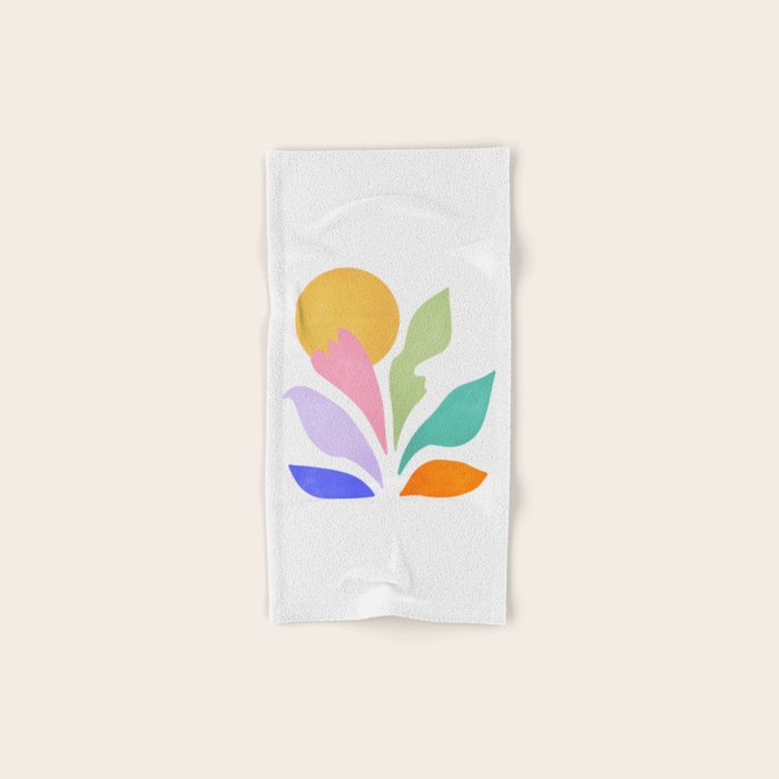 Sun & Leaves: Matisse Pastel Series 04 Bath Towel Gallery Image 1