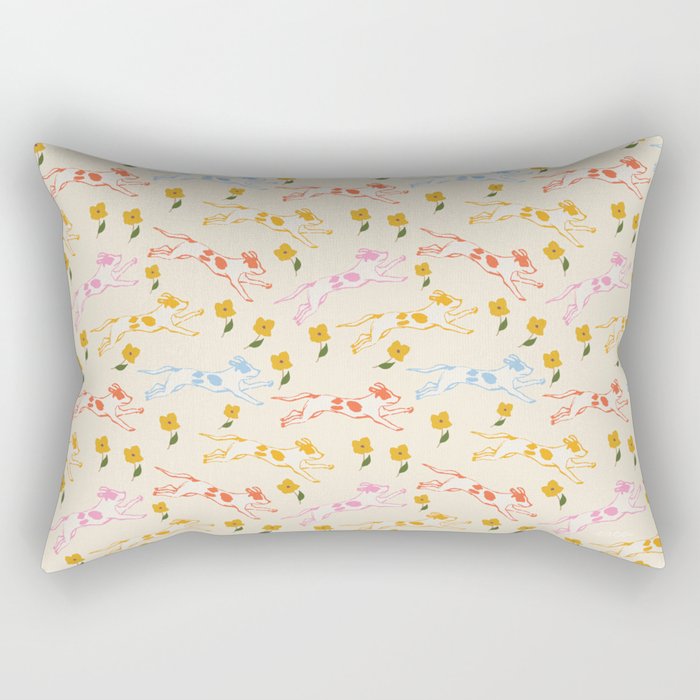 Colorful Puppies Rectangular Pillow Gallery Image 1