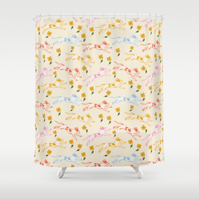 Colorful Puppies Shower Curtain Gallery Image 1