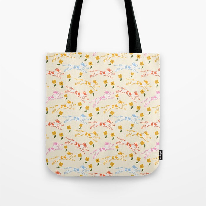 Colorful Puppies Tote Bag Gallery Image 1