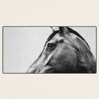 Horses - Black & White 2 Desk Mat Gallery Image 3