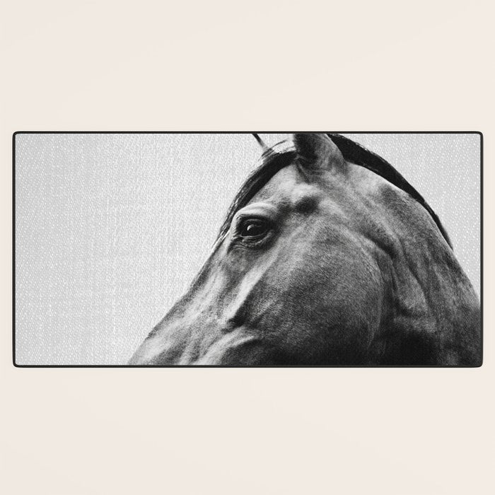 Horses - Black & White 2 Desk Mat Gallery Image 3