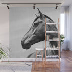 Horses - Black & White 2 Wall Mural Gallery Image 1