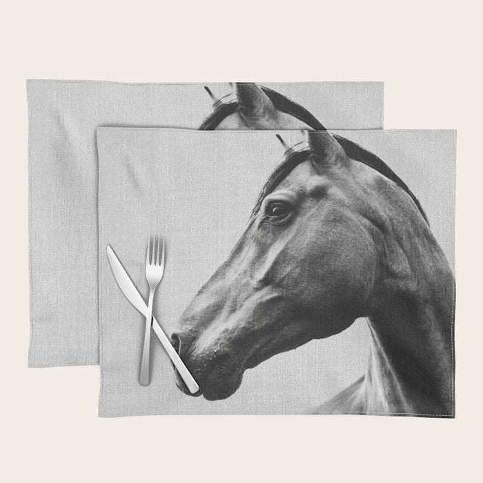 Horses - Black & White 2 Placemat Gallery Image 1