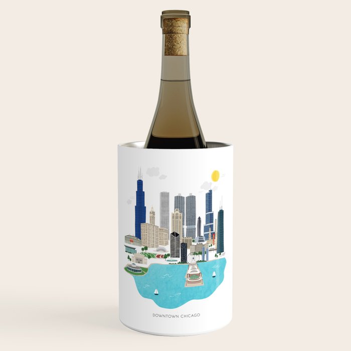 Chicago Illustration Wine Chiller Gallery Image 1