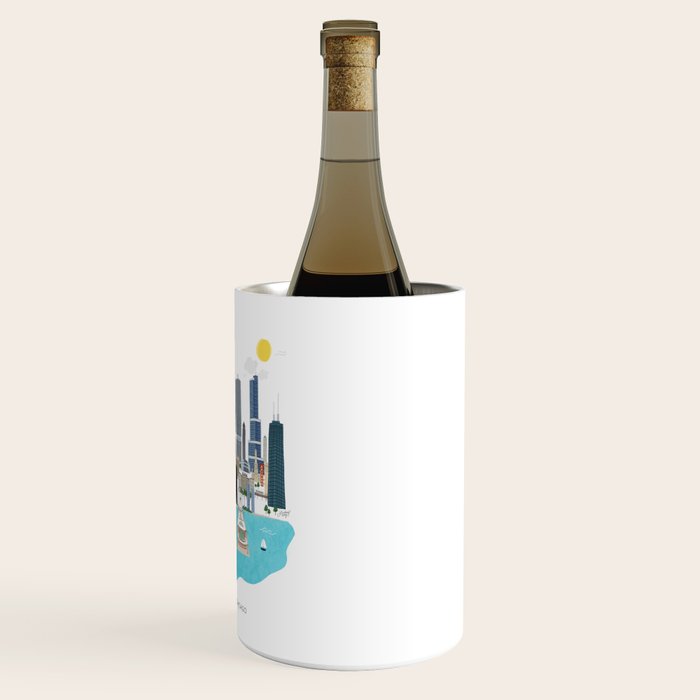 Chicago Illustration Wine Chiller Gallery Image 3