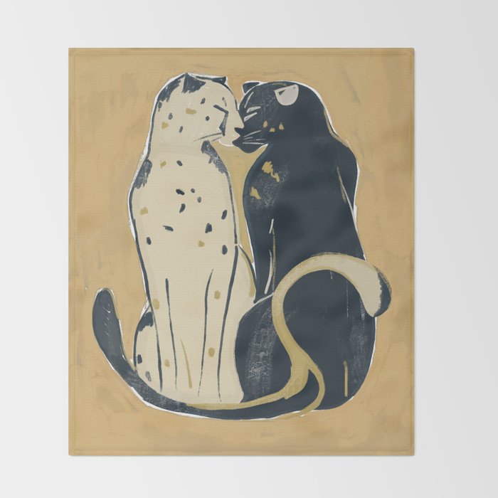 Two Cheetahs 2 Throw Blanket Gallery Image 2