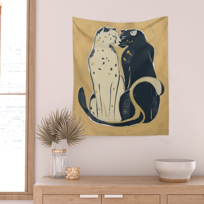 Two Cheetahs 2 Wall Tapestry Gallery Image 2