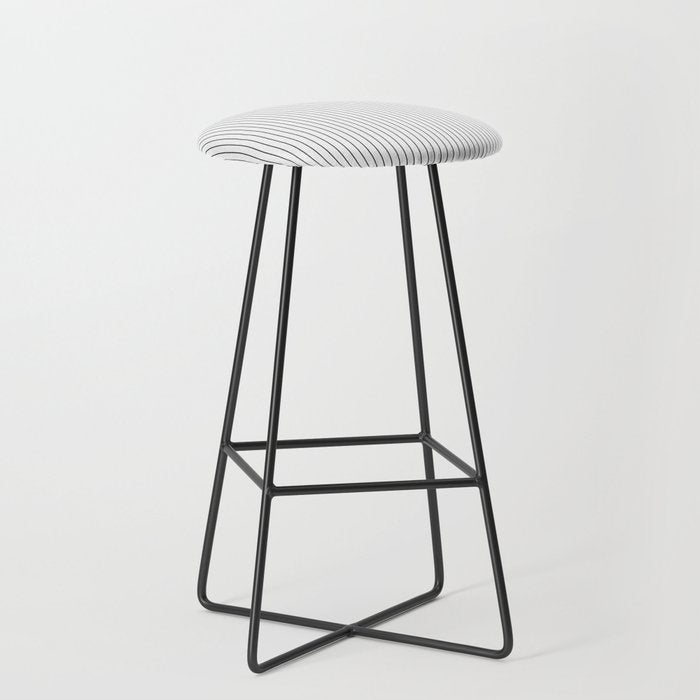 Minimal Arch IV Black and White Modern Geometric Lines Stool Gallery Image 1
