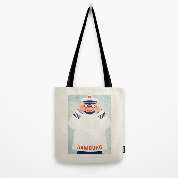 Hamburg Germany Vintage Travel Poster, 1958 Tote Bag Gallery Image 2
